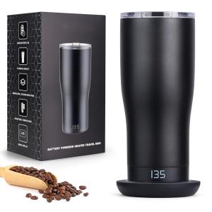 Taza de café caliente personalizada con pantalla LED de autoajuste de temperatur