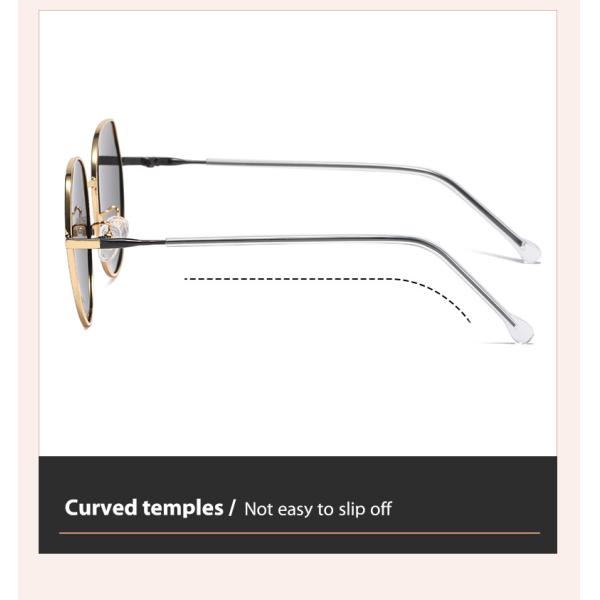 Protección ULTRAVIOLETA alrededor del tipo simple OEM de las mujeres de las gafas de sol del metal