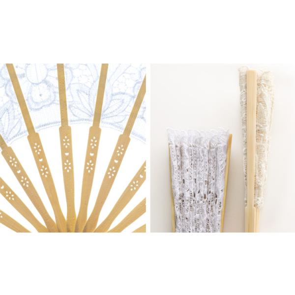Y-Z Vintage Wedding Lace Bamboo Folding Fan Hollow Cotton and Linen Dance Bride Tassel Big Hand Fans