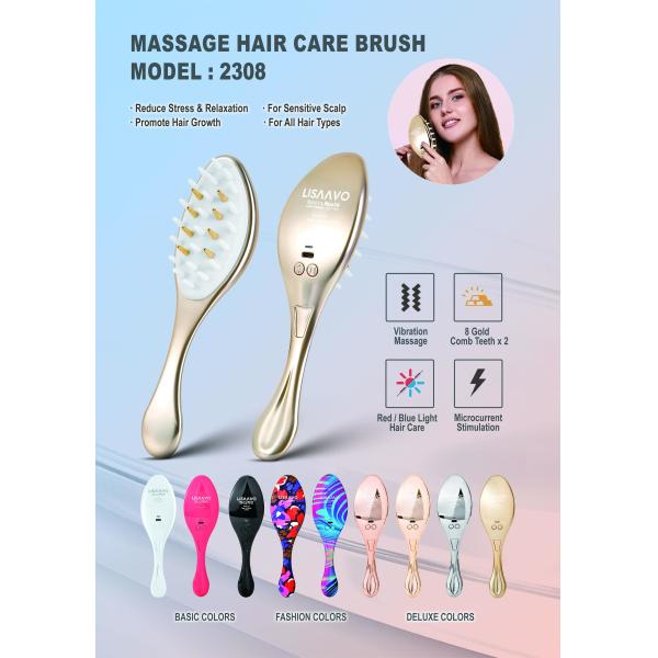 450mAh 3.7V Rechargeable Hair Brush EMS 450nm Blue LED Therapy Comb