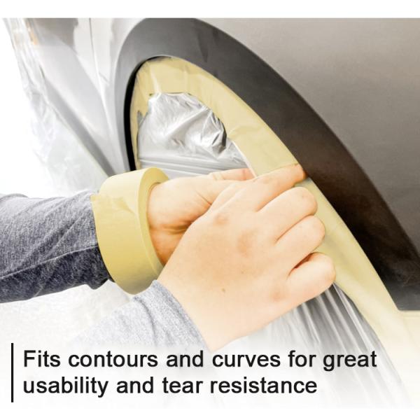 24mm Yellow Masking Tape For Car Heat Resistant And Customized Logo