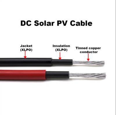 Black / Red Solar Direct Current Cable For Extreme Temperature Conditions -40C To 90C