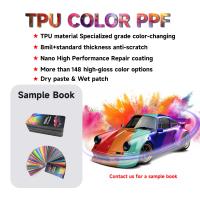 Custom Car Colored Ppf  Wraps 8.0mil Thickness Color Paint Protection Film 1.52*16m/roll