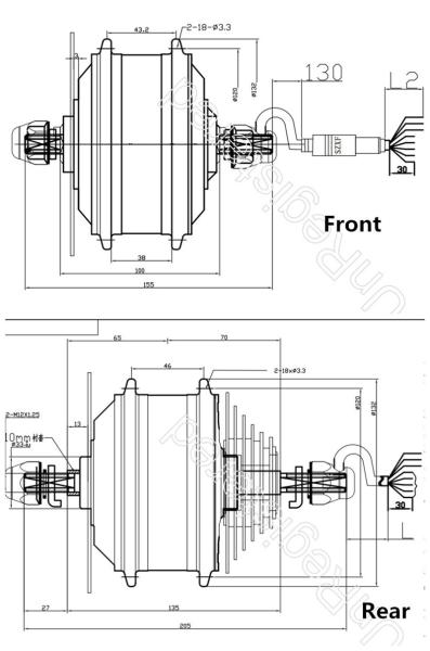 Popular Womens Electric Bike Kit , Front Wheel Electric Conversion Kit For Bicycle