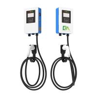 7KW 11KW 22KW 32A Blue And White Wall Mounted Electric Car Single Gun AC Charger For Home Use