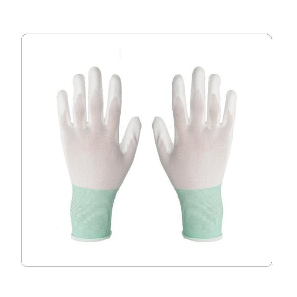 General manutenção 15 luvas de nylon brancas do trabalho da malha do forro do calibre