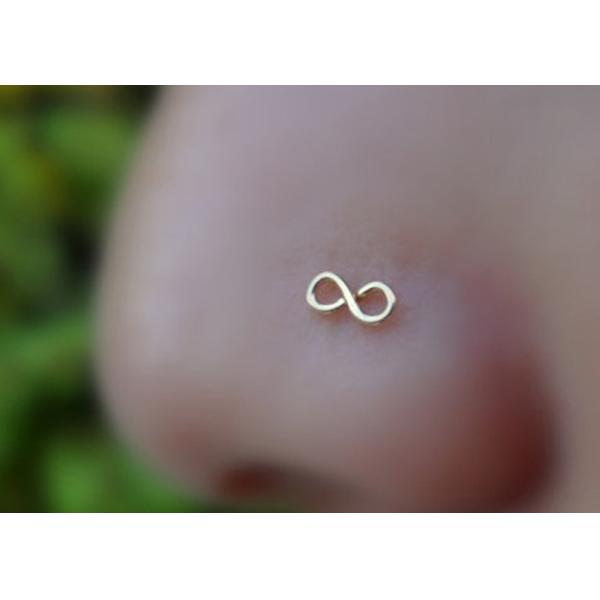 Piercing 18K Yellow Gold Diamond Nose Stud Heart Shape 3mm OEM ODM