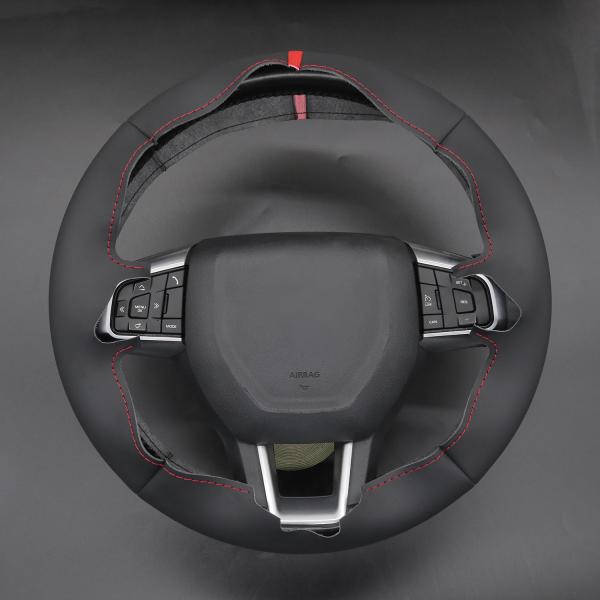 Accessories of Cars Hand Stitched Genuine Leather Steering Wheel Cover for Land Rover Discovery Sport (L550) 2015-2019