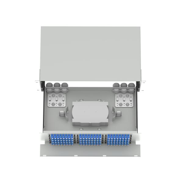 Data Center LC Type 192 Ports Optic Fiber Distribution Patchpanel Fiber Optic Equipment WHITE