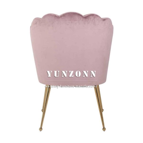 Dinning Chairs Contemporary Upholstered Velvet Dining Chairs Backrest Dining Chairs With Golden Legs