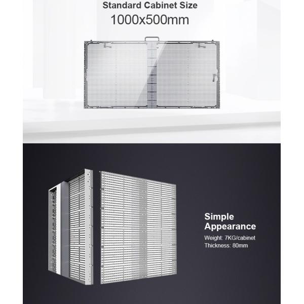 На открытом воздухе прозрачный экран приведенный SMD стеклянный для цвета витрины P3.9 P7.8 полного