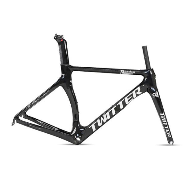 Wheel 700x25C Carbon Road Bike Frame , Carbon Rim Brake Frameset THUNDER-C 46cm
