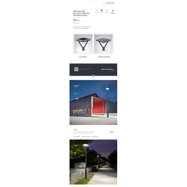 courtyard solar led lights 40w 400*400mm 420mm Lithium Iron Phosphate 3.2v/20000mah