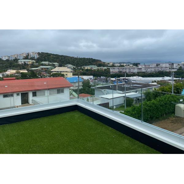 SGCC Tempered Glass U Channel Glass Railing with LED Light and Stable Structure for Modern Balcony Design