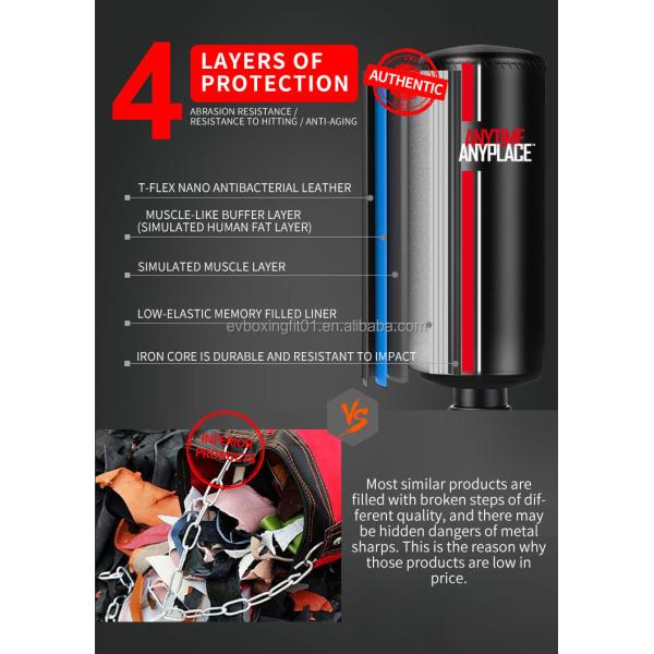 Freestanding Punching Bag Boxing Training New Style Heavy Standing Boxing Sand Bag Leather Customized Logo Punching Bag