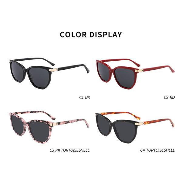 Women'S Cateye Sun Glasses Acetate Shades UV400 Protection 180° Flexible Hinges