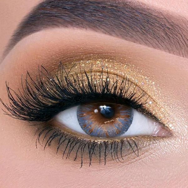 KSSEYE Non Prescription Monthly Ocean Blue Contact Lenses 0 Power 14mm