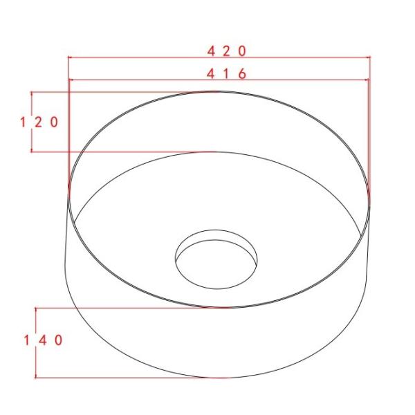 Одиночная круглая ванная комната тонет прочное золото встречной верхней части нержавеющей стали