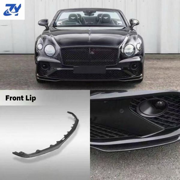 For Bentley Continental GT High-Gloss Carbon Fiber Front Bumper Lip Kit New High Quality Body Kit for Upgrade