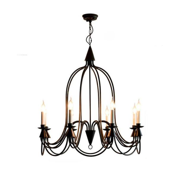 Country metal Chandelier Led Retro Candle Chandeliers vintage Loft interior lighting(WH-CI-164)