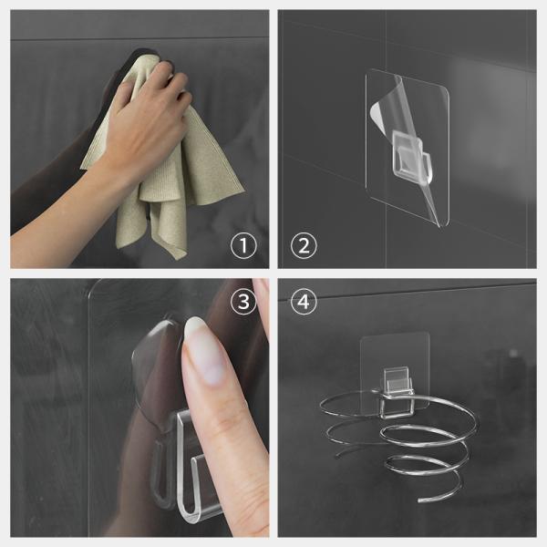 Стена смертной казни через повешение вися 3kg фена для волос держателя Caddy Bathroom фена для волос нагружая ручку SS304