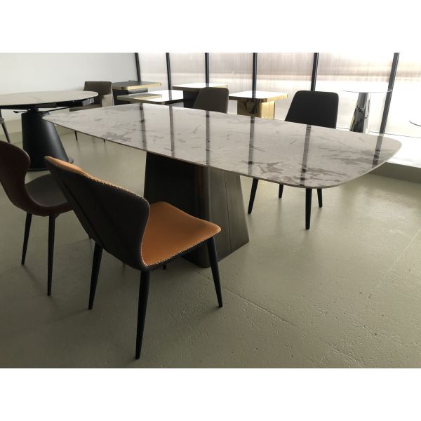 Hot Selling Dining Table with 8 Chairs Ceramic Marble  Top Table Cheaper Modern Home Furniture Dining Room Table Sets