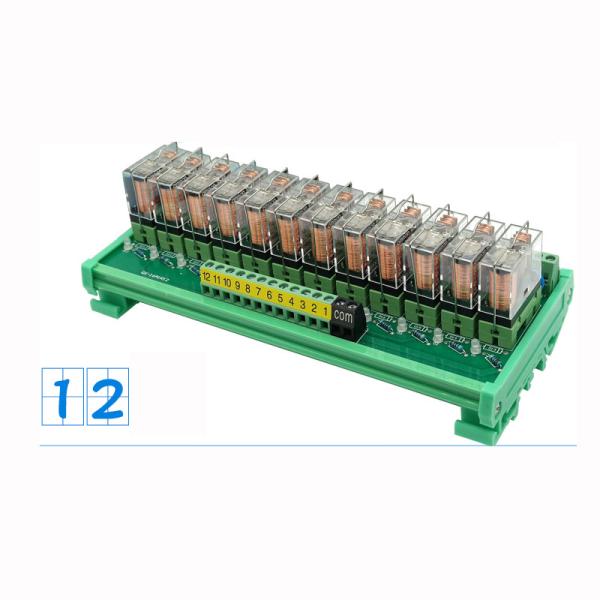 8 Ways Pluggable Relay Module PLC Output Amplifier Board DC 12V 24V