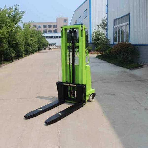 2 Stage 3m Mast Semi Electric Pallet Stacker 1T-2T Warehouse Pallet Jack