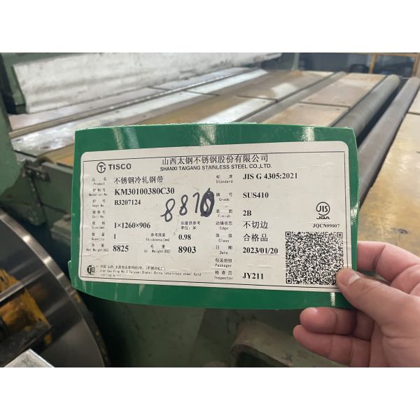 AISI 410 Stainless Cold Rolled Steel Strip, Coil And Sheet