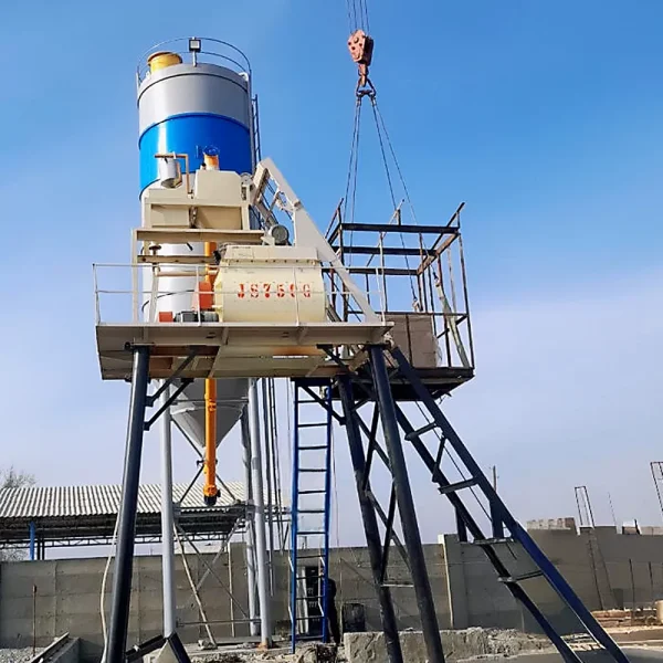 HZS35 Modular Concrete Mixing Plant PLD1200 High Production Efficiency