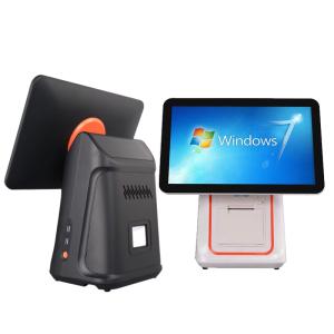 小売レストランの請求機 15.6インチ デュアルスクリーン POS システム Windows オペレーティングシステムと Android POS