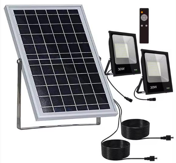 SMD 2835 LED Solar Flood Lamp 60W 100W 200W Remote Control IP65