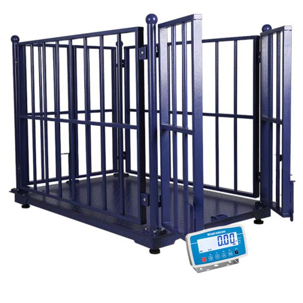 Balance de cheval en acier inoxydable Balance de plancher pour élevage de bétail avec clôture 500g précision et alimentation AC110V/220V