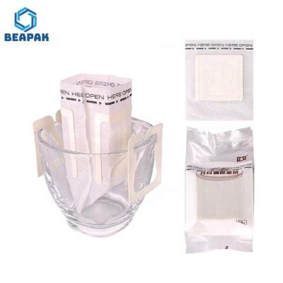 Saco de papel de suspensão laminado OEM do filtro de café do gotejamento da orelha
