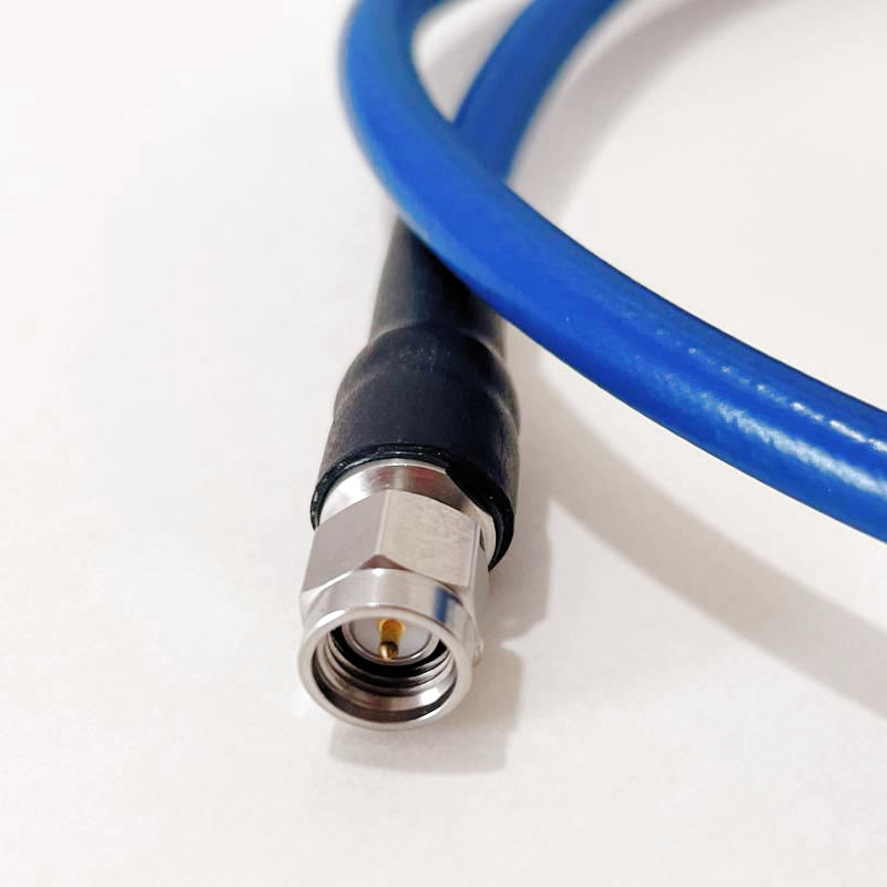 SMA Male to N Male RF Cable Assembly with LMR500 Coaxial Cable for 50Ω Impedance and Weather Resistant Applications