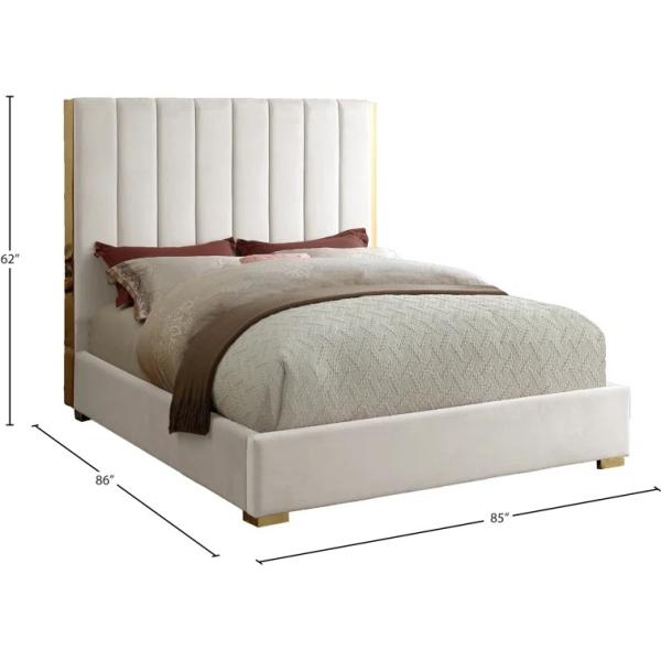 Light Luxury Europe new design Upholstered beds Modern Queen size King Size Fancy velvet fabric soft beds for Bedroom