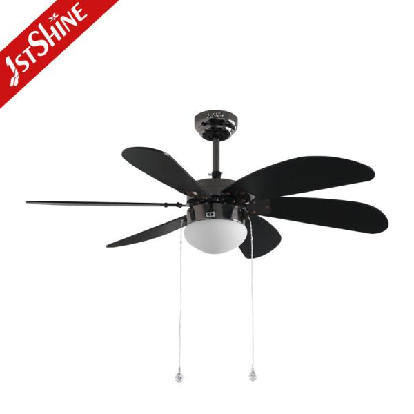 Contrôle murale ventilateur de plafond LED de 42 pouces avec 6 lames MDF noires