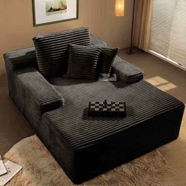 Wholesale Modern Modular Convertible Leisure Lazy Sofa Vacuum-Packed Boneless Fabric Sponge Compressed Sofa Bed for Villa