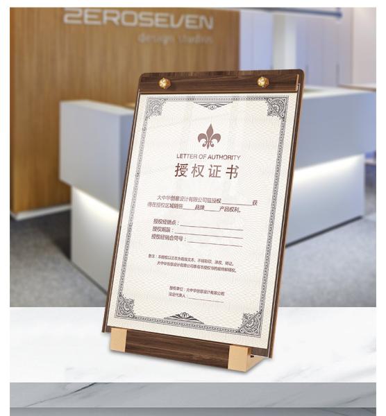 Slanted Wooden Countertop Retail Display Racks A4 A5 A6  Collapsible Signage