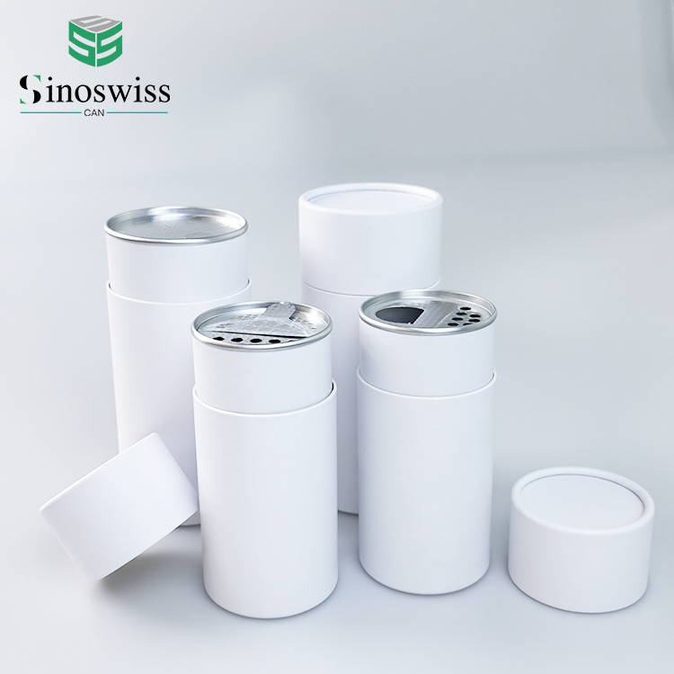 Custom Sizes Spice Paper Tubes Packaging Cardboard Container for Salt Pepper Seasoning