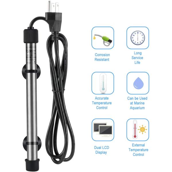 Auto Digital 110V 200W Fish Tank Water Heater
