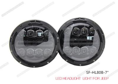 7 Inch Harley LED Headlight With OSRAM LED Chip , 80W High Low Beam LED Headlights