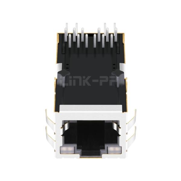 LPJK0036A47NL 100/1000 Base-T Tab Up 1x1 Port Shielded RJ45 Conector Feminino Com LED Amarelo&Verde/Amaro&Verde