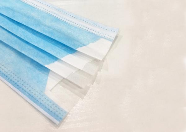 Self Protective Blue White Face Mask For Hospital 3ply Disposable Anti Virus