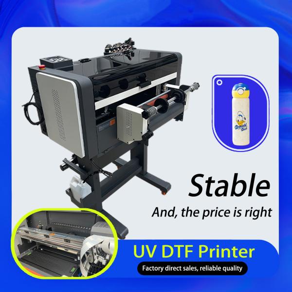 All In one UV DTF Printer PET Film Transfer Printing Machine Golden Foil Film Laminating