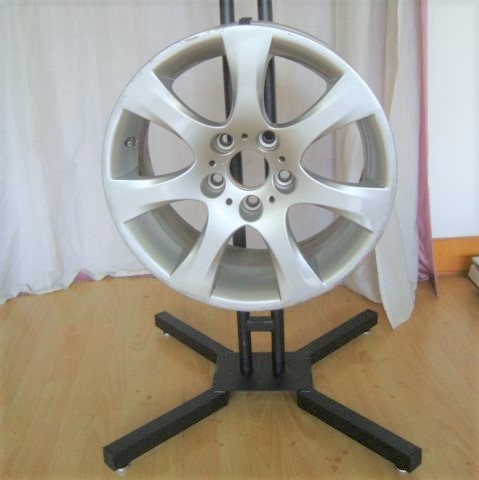 Seis estantes autos de las partes del cuerpo de las ruedas, soporte de exhibición de la rueda del mag del metal de 2 lados