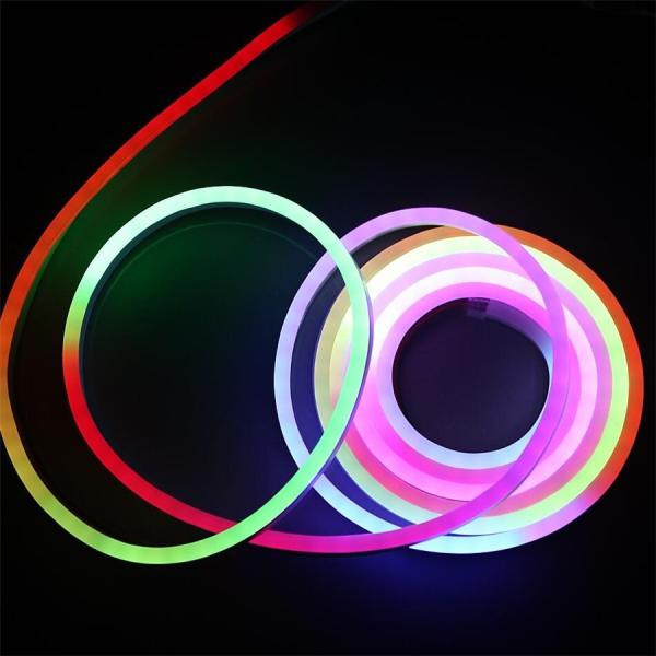 Do cabo flexível de néon ideal 12V IP65 do diodo emissor de luz do RGB da cor de Digitas decoração exterior flexível