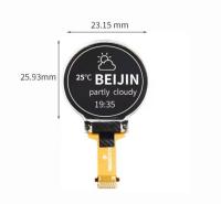 0.75 pouces 128x128 Panneau d'affichage OLED rond SSD1327 Petit connecteur d'écran OLED 15 broches SPI I2C Panneau OLED