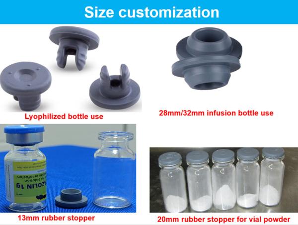 23mm Medical Rubber Stopper GMP Grey Butyl Rubber Stopper