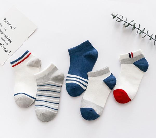 Anti Bacterial Boys Cotton Socks , Snagging Resistance Boys Fashion Socks